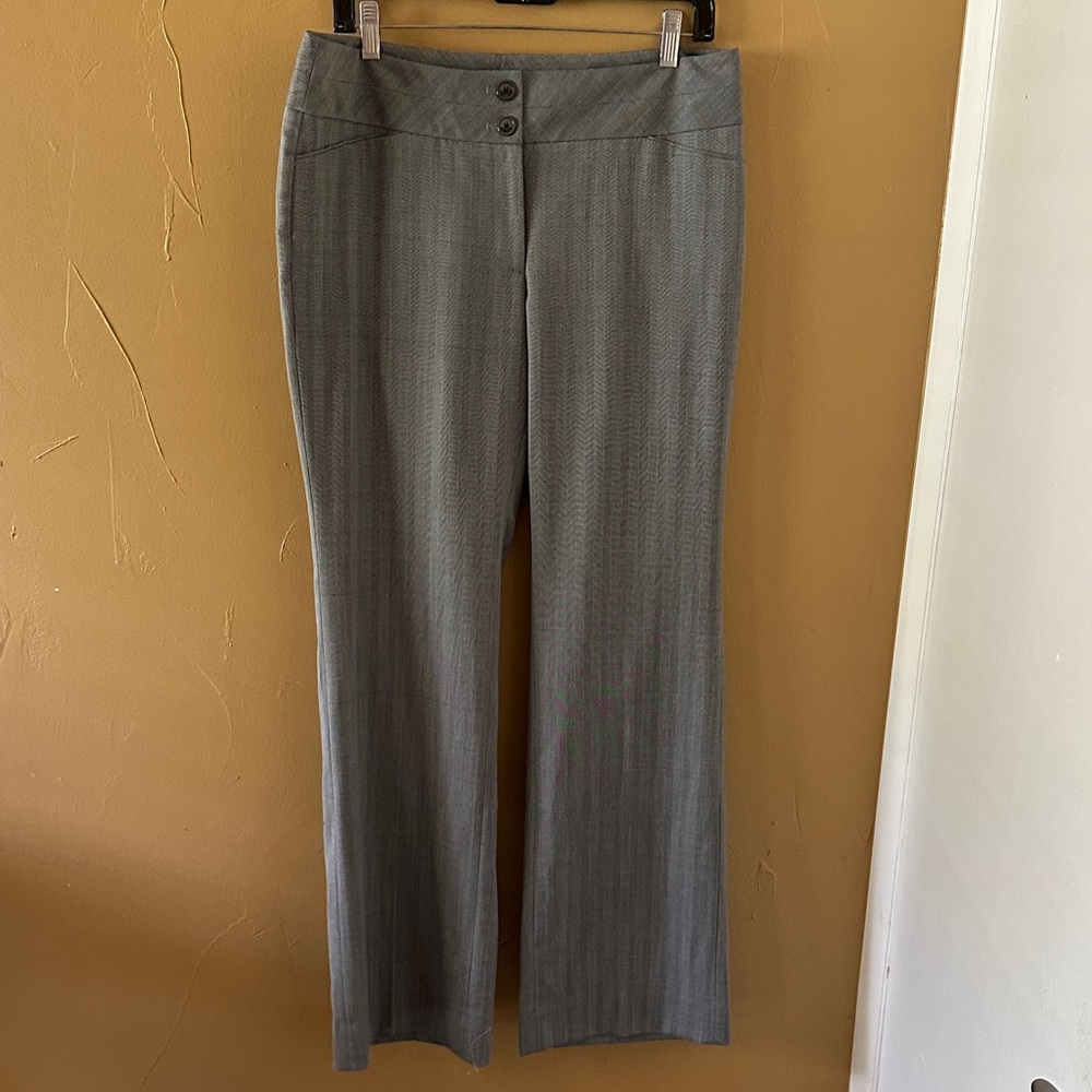 White House Black Market Gray Herringbone Pants